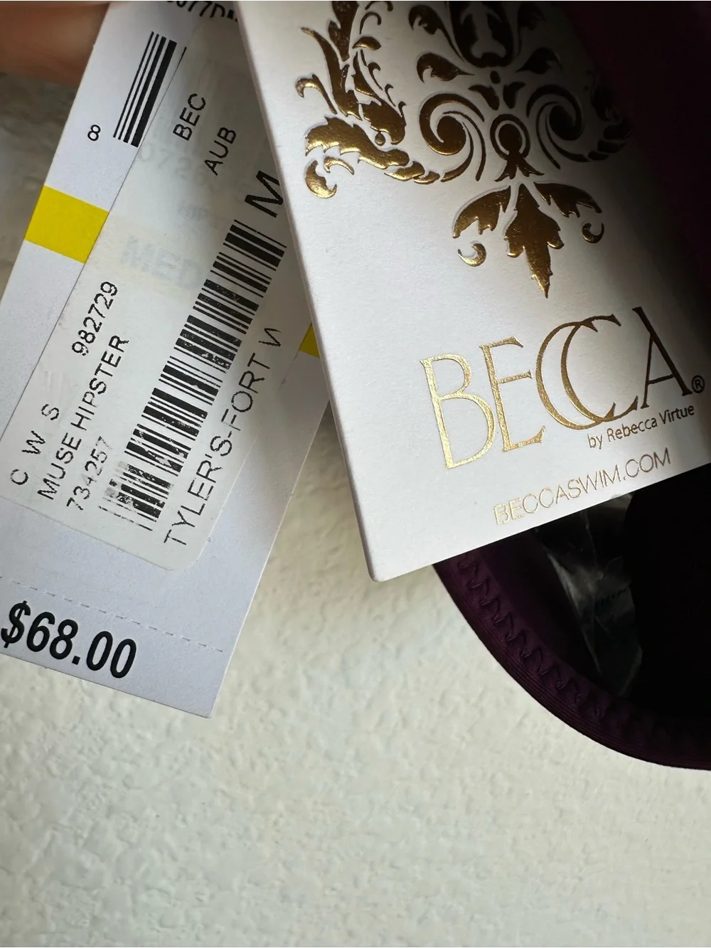 BECCA two piece Muse Layered Bralette‎ Bikini set top bottom Medium swimwear